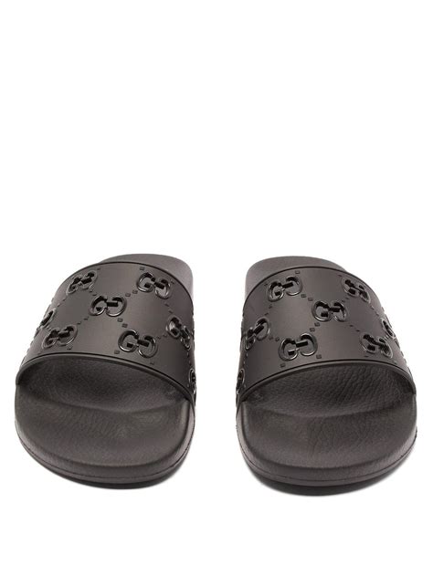 gucci chunky slides|Gucci gg cutout slides.